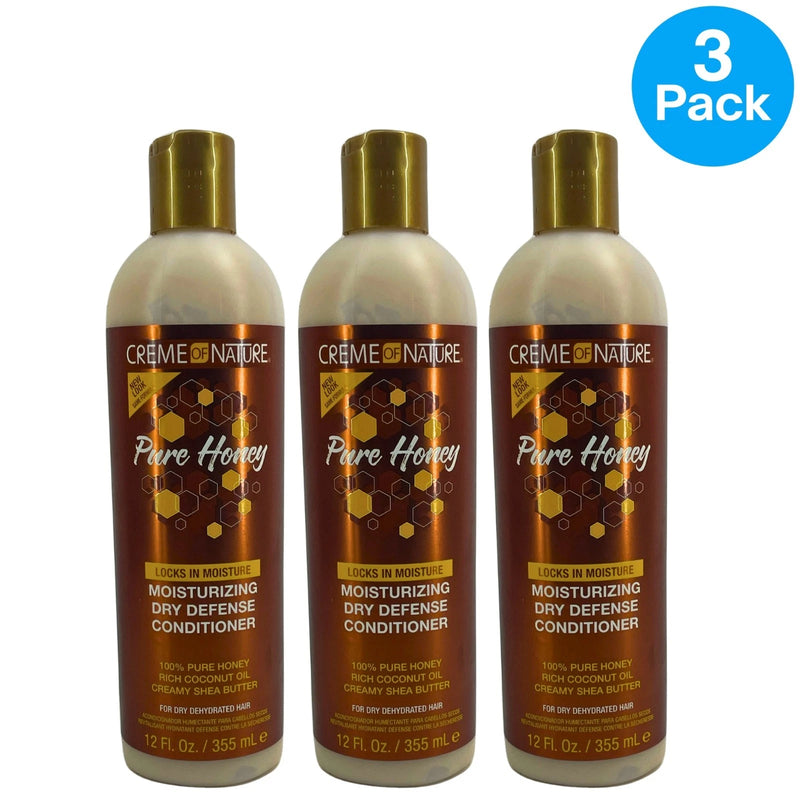 Creme of Nature Pure Honey Dry Defense Conditioner 12 fl oz 3 Pack New
