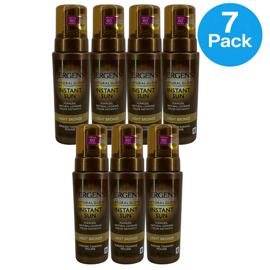 Jergens Natural Glow Instant Sun Sunless Tanning Mousse Light Bronze 6fl oz 7 Pa