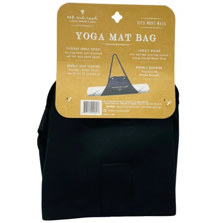 Oak & Reed Yoga Mat Bag Neoprene Black Front Pocket 2 Pack New