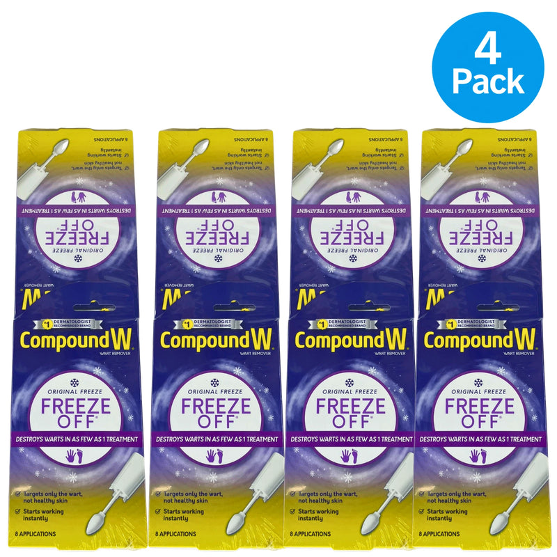Compound W Freeze Off Wart Remover Original Freeze 8 Applications 4 Pack New