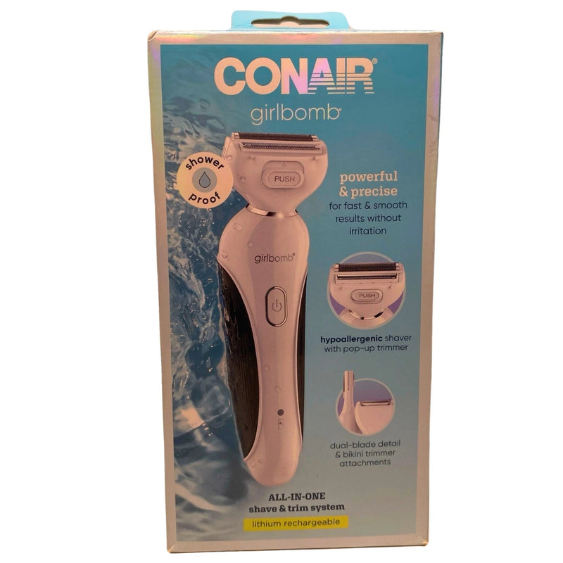 Conair Girlbomb All-In-One Shave & Trim System Shower Proof Lithium 1 Pack