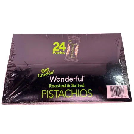 Wonderful Roasted & Salted Pistachios 24 Pack 1.5 oz Bags Exp 2027