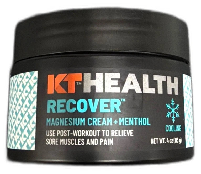KT RECOVER Magnesium Cream Menthol Cooling 4oz Exp 01/27 Pack of 3 New