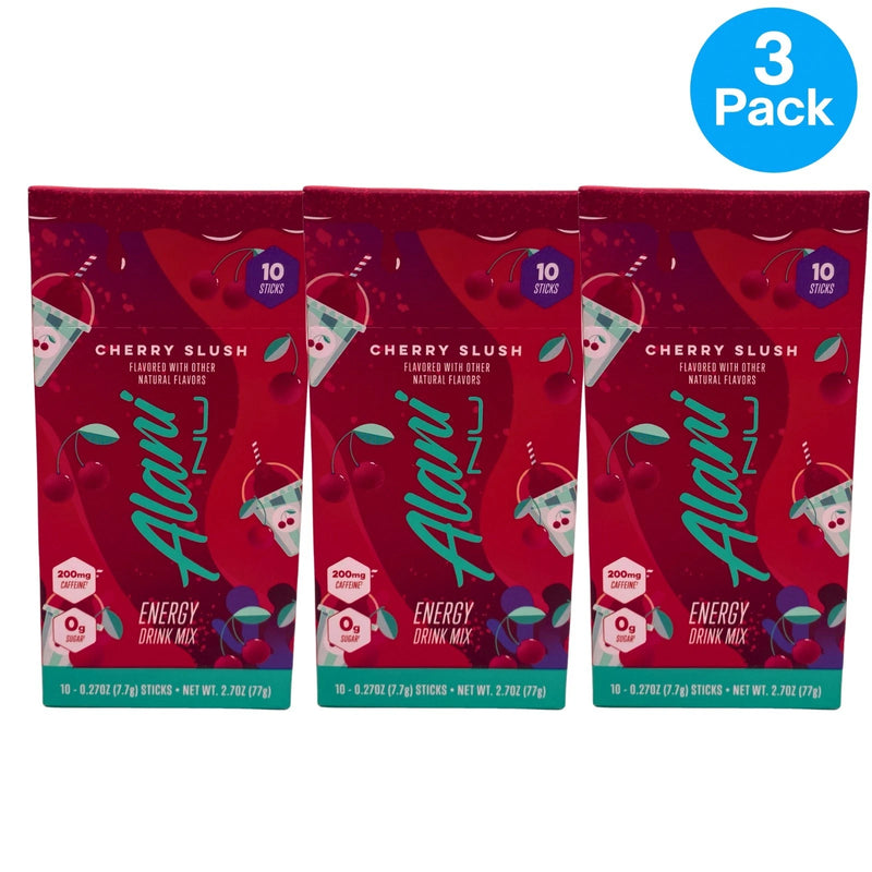 Alani Nu Energy Drink Mix Powder Sticks Cherry Slush 10 Ct 3 Pack New Exp 12/26
