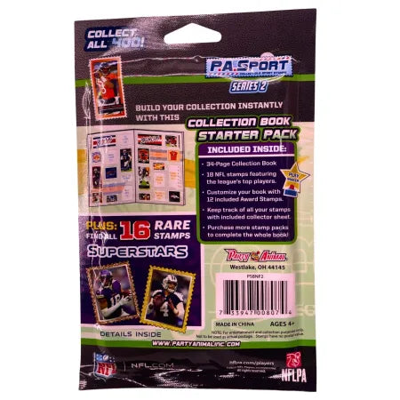 NFL PA Sport Series 2 Starter Pack 5 Pack Stamps Collection New