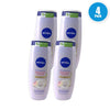 Nivea White Peach Jasmine Body Wash 20oz Nourishing Serum Pack of 4 New