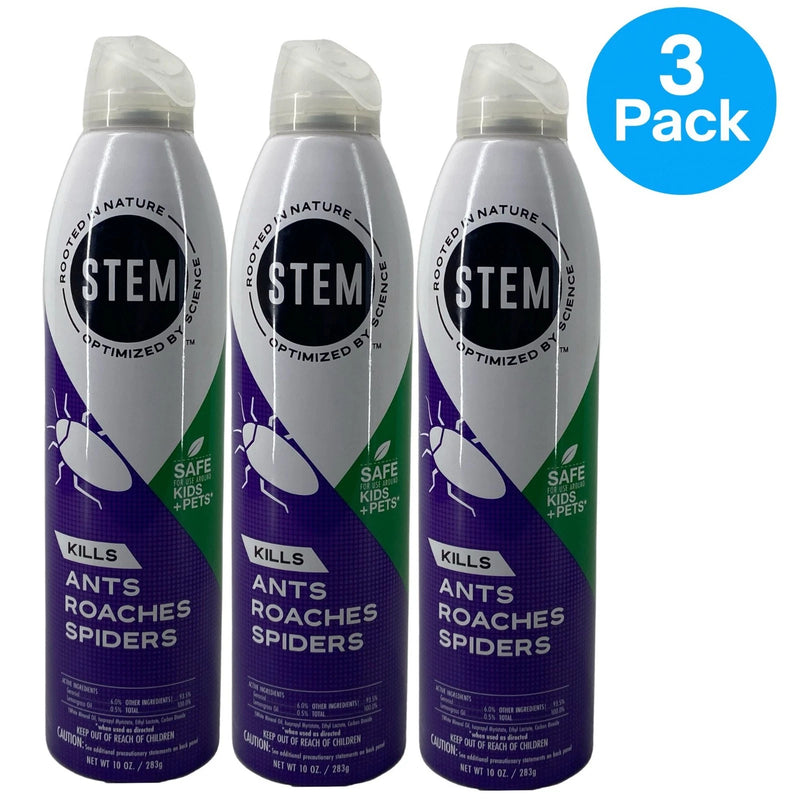 STEM Ant Roach & Spider Killer Spray 10 oz 3 Pack New