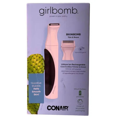 Conair Girlbomb Bikinibomb Lithium Ion Rechargeable Bikini Trimmer and Shaver