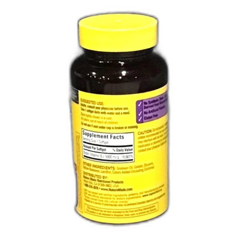 Nature Made Biotin 5000 mcg Softgels Maximum Strength Exp 06/27 Pack of 2 New