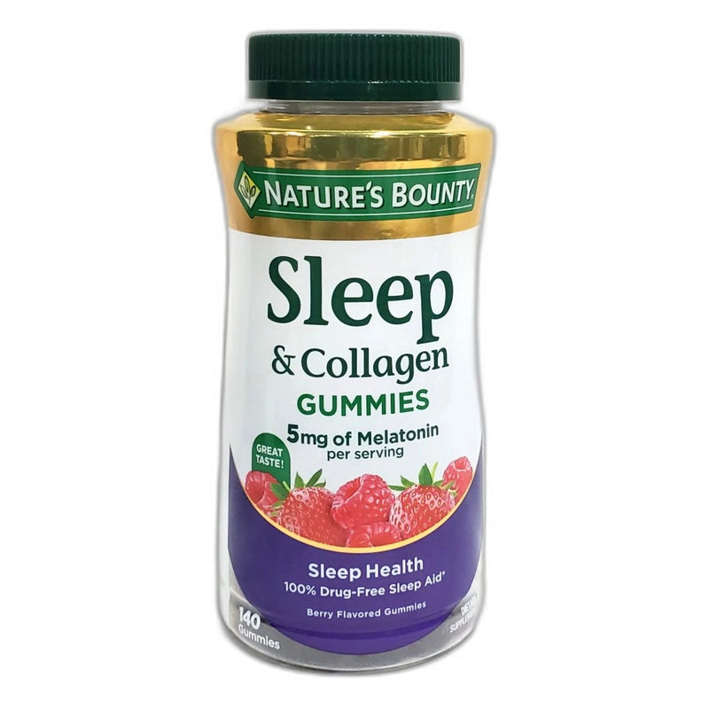 Nature's Bounty Sleep Collagen Gummies 5mg Melatonin 100mg Berry New