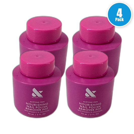 Olive & June Nourishing Remover Pot Non Acetone Nail Polish Pack of 4 New