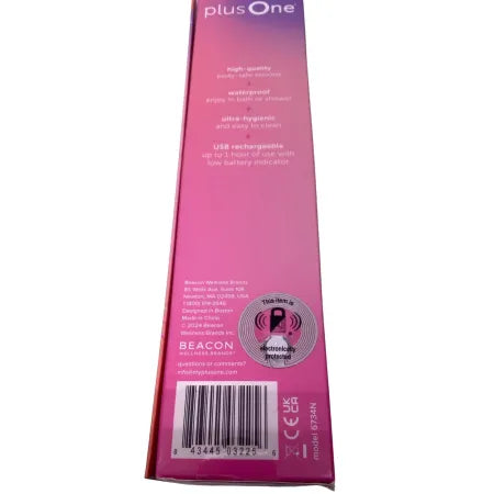plusOne Luxe Dual Massager Waterproof USB Rechargeable 1 Pack New 3