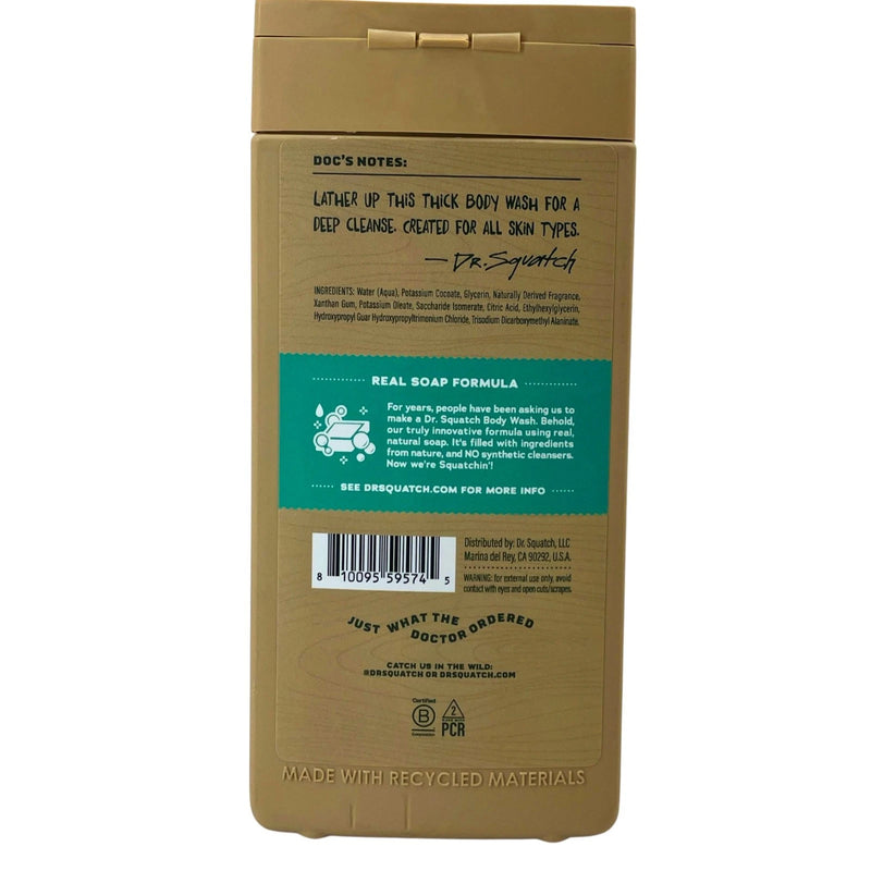 Dr. Squatch Men's Natural Body Wash Coconut Castaway 14 fl oz (2 Pack)