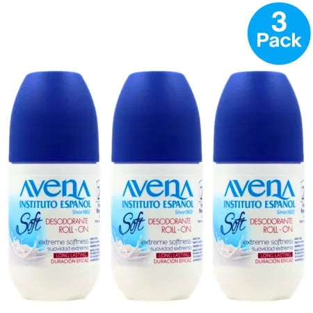 Avena Instituto Español Soft Roll-On Antiperspirant Deodorant 2.5 oz 3 Pack New