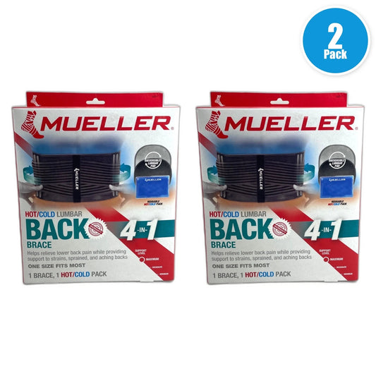 MUELLER Sports Medicine 4-in-1 Lumbar Back Brace Hot Exp 10/27 Pack of 2 New