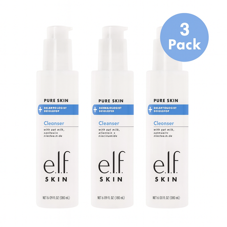 e.l.f. Pure Skin Cleanser 6.09 fl oz 3 Pack - New