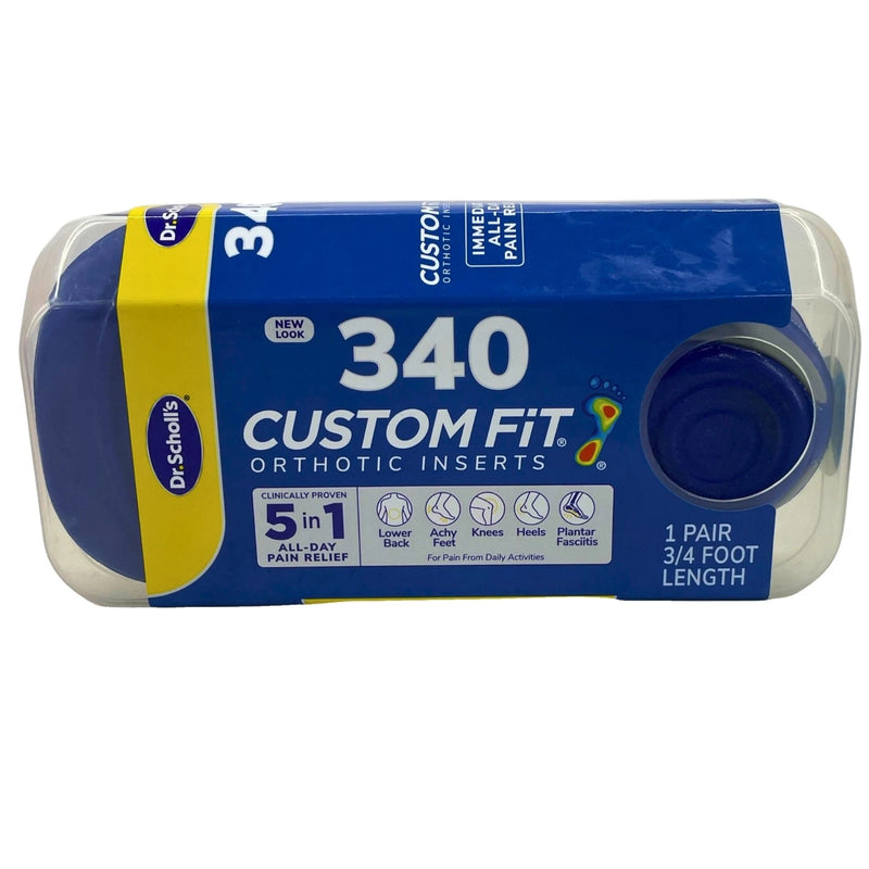 Dr. Scholl's Custom Fit Orthotic Inserts 340 5-in-1 All-Day Pain Relief 1 Pack