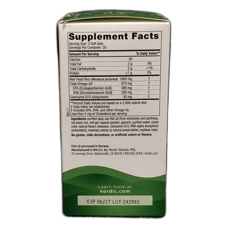 Nordic Naturals Cholesterol Support 120 Total Exp 06/27 Pack of 2 New