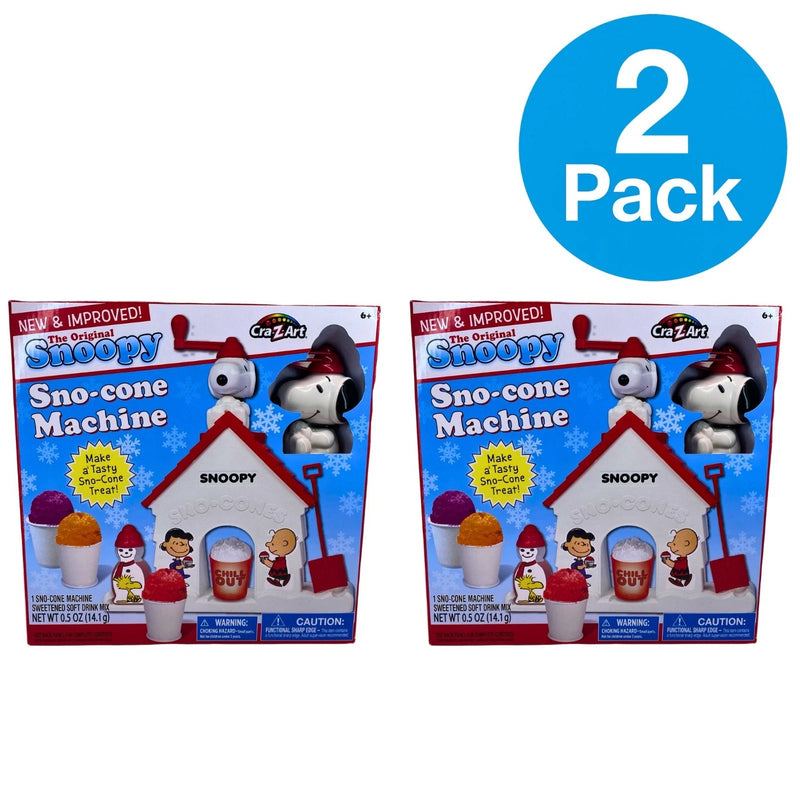 Cra-Z-Art The Original Snoopy Sno-cone Machine Peanuts Retro Toy 2 Pack Bundle