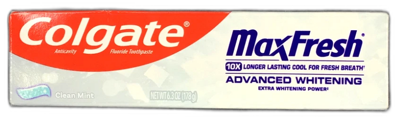 Colgate Max Fresh Advanced Whitening Toothpaste 6.3oz Exp 08/27 Pack of 4 New