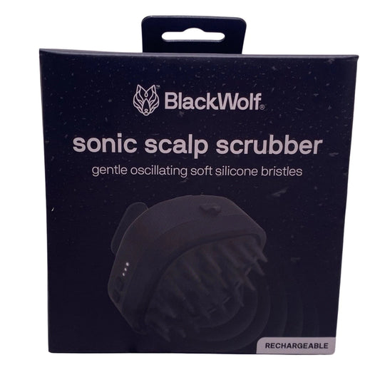 BlackWolf Sonic Scalp Scrubber Rechargeable - Professional hair care device for deep scalp massage and cleansing