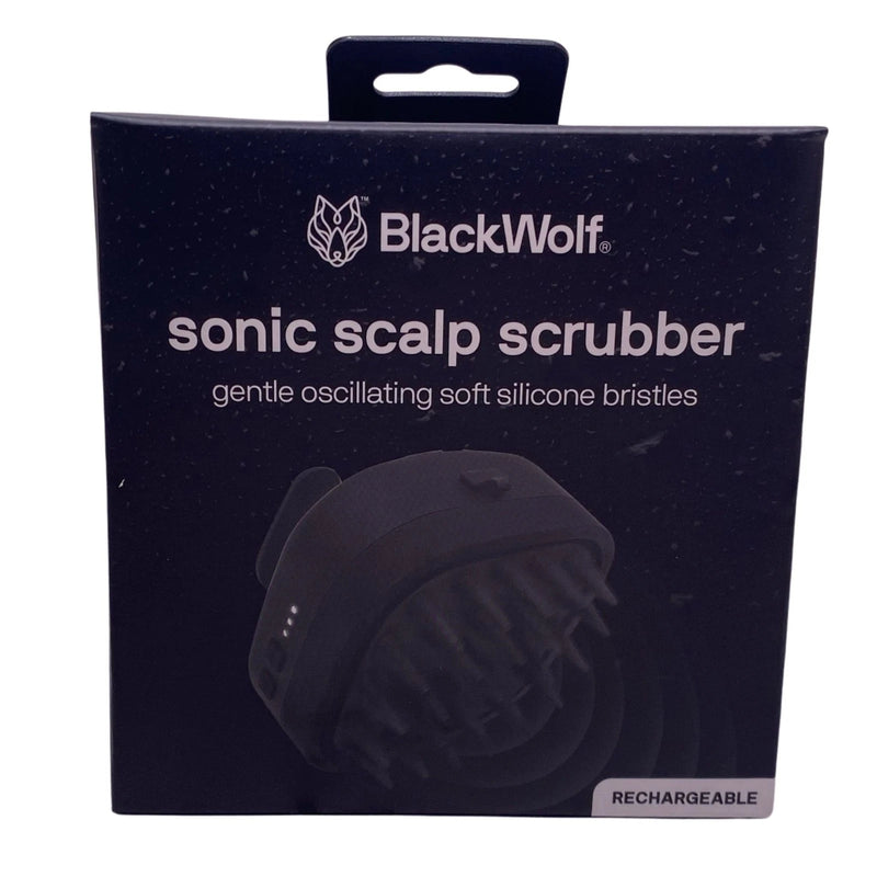 BlackWolf Sonic Scalp Scrubber Rechargeable 1 Pack New