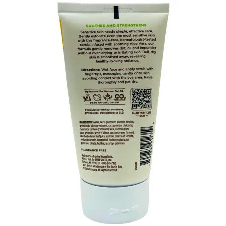Burt’s Bees Gentle Face Scrub Aloe 4oz – 3 Pack – Sensitive – New 2