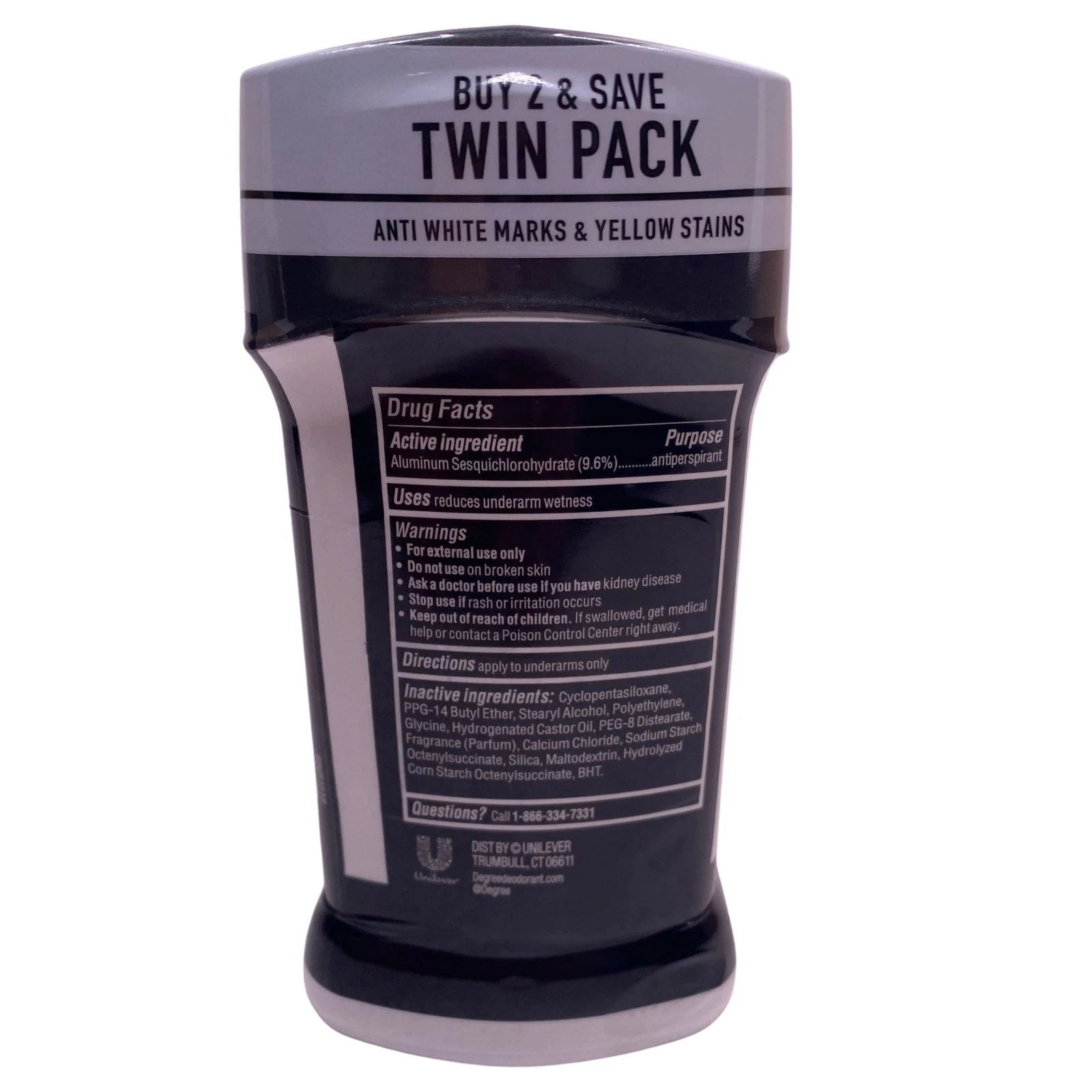 Degree UltraClear Black+White Antiperspirant 2.7 oz 3 Pack New