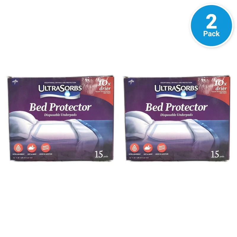 15 Pads Ultrasorbs Advanced Plus Drypads Bed Protector Disposable Underpads