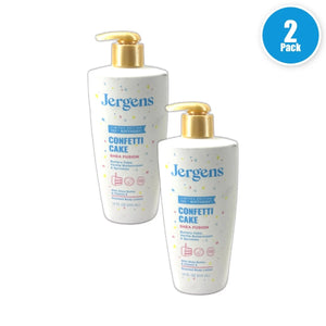 Jergens Shea Fusion Confetti Cake Body Lotion Shea Butter 14 Fl Oz Pack of 2 New