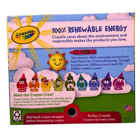 Crayola 64 Crayons Box w/ Sharpener Assorted Colors Kids Art 4 Pack
