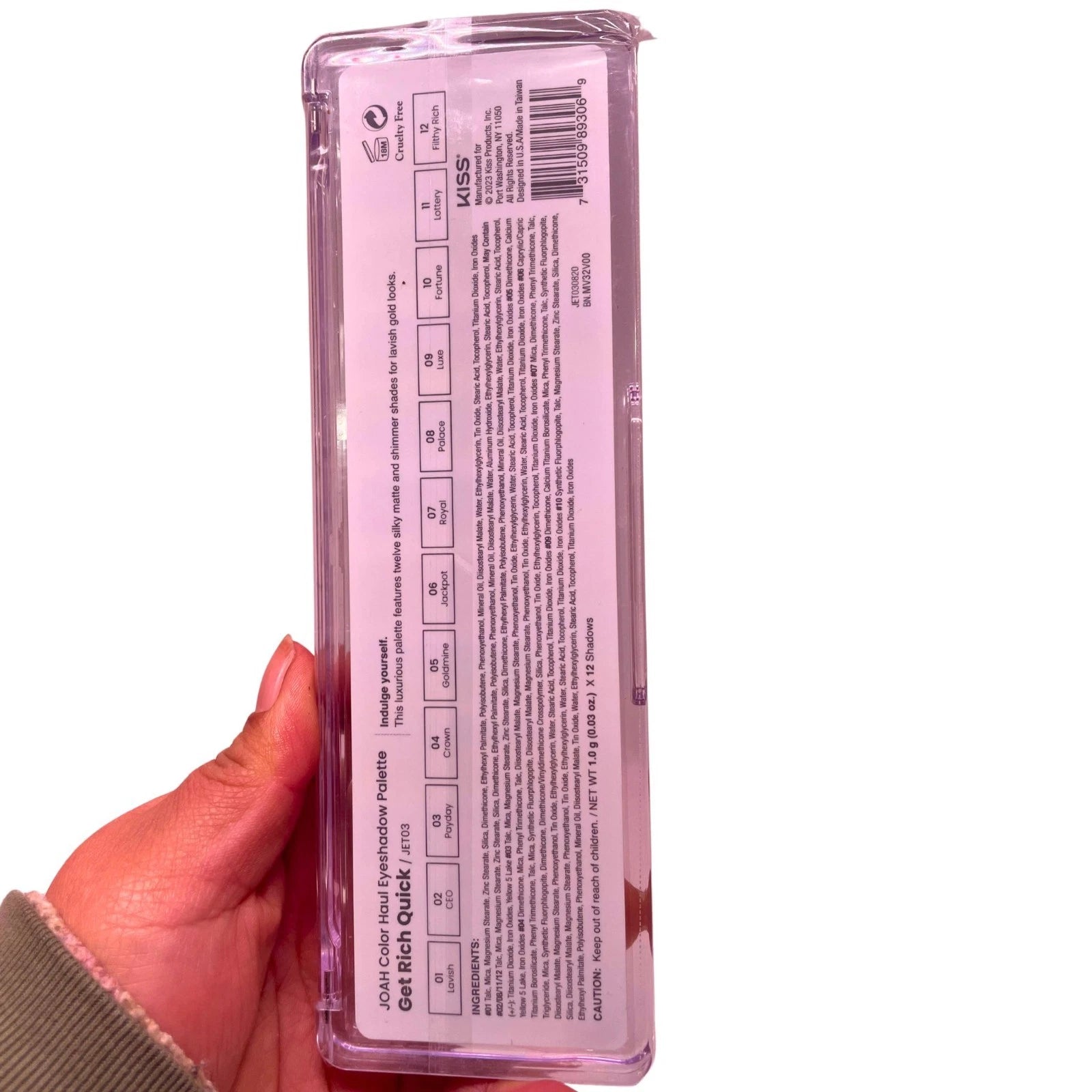 JOAH Color Haul Eyeshadow Palette Get Rich Quick /Jet03 (3 Pack)New 3