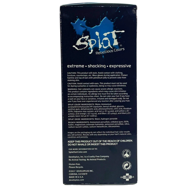 Splat Rebellious Colors Complete Hair Color Kit Aqua Rush 3 Pack Bundle New