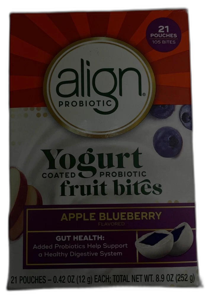 Align Probiotic Yogurt Coated Fruit Bites 42 Total Exp 01/27 Pack of 2 New