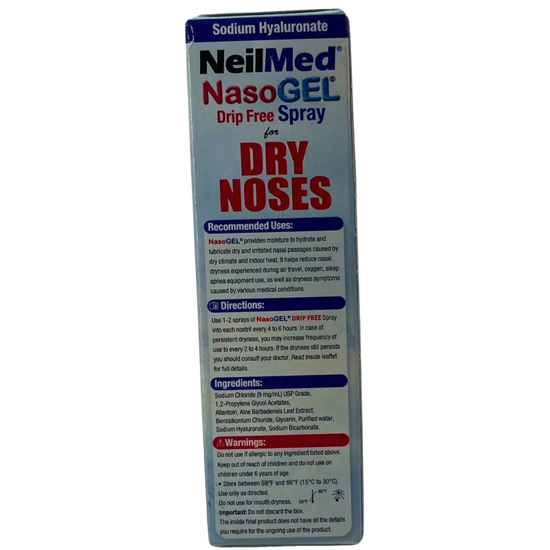 NeilMed NasoGEL Drip Free Spray for Dry Noses Aloe Vera 1 FL OZ 4 Pack New