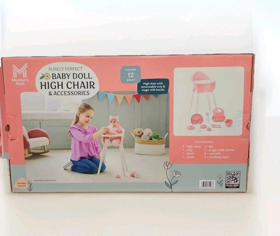 Baby Doll High Chair Member's Mark Toys NEW 2
