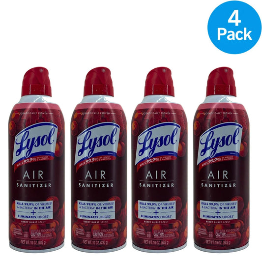 Lysol Air Sanitizer Berry Burst 10 Oz 4 Pack New