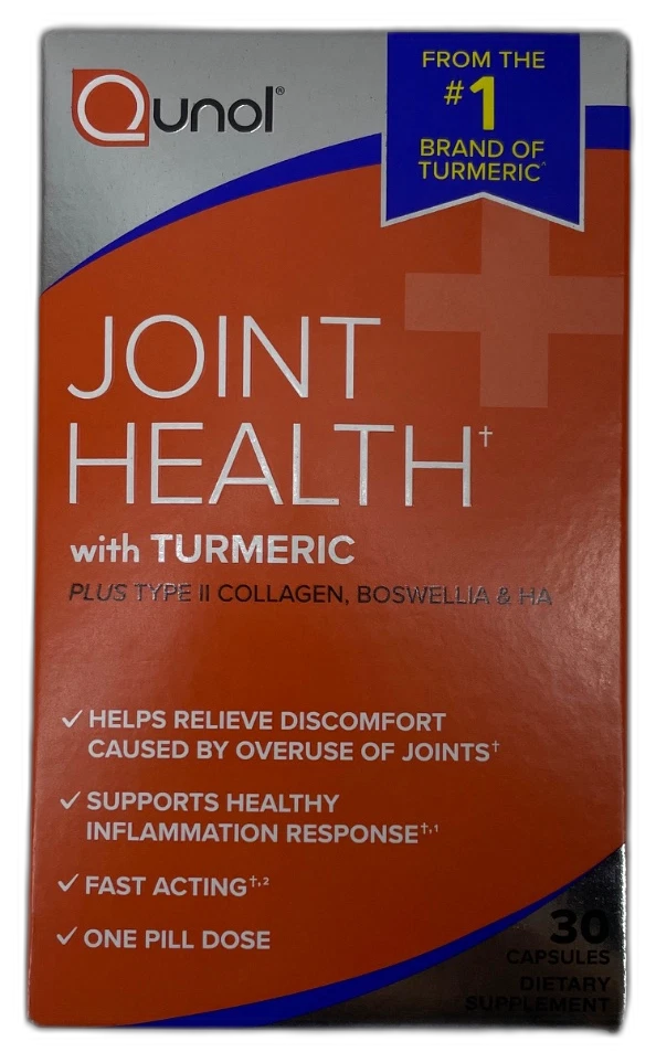 Joint Health Turmeric Plus Type II Capsules 60 Total Exp 03/27 Pack of 2 New