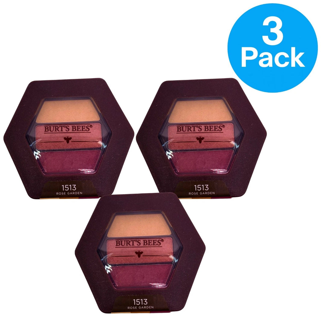 Burt's Bees Eye Shadow Trio with Bamboo - 1513 Rose Garden, 100% Natural Origin