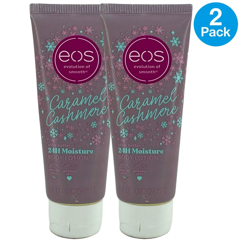 EOS Shea Better 24H Moisture Body Lotion Caramel Cashmere 2.5 Fl Oz 2 Pack New