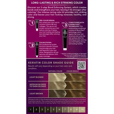 SCHWARZKOPF KERATIN COLOR 7.5 CARAMEL BLONDE HAIR DYE 2 PACK PERMANENT 8