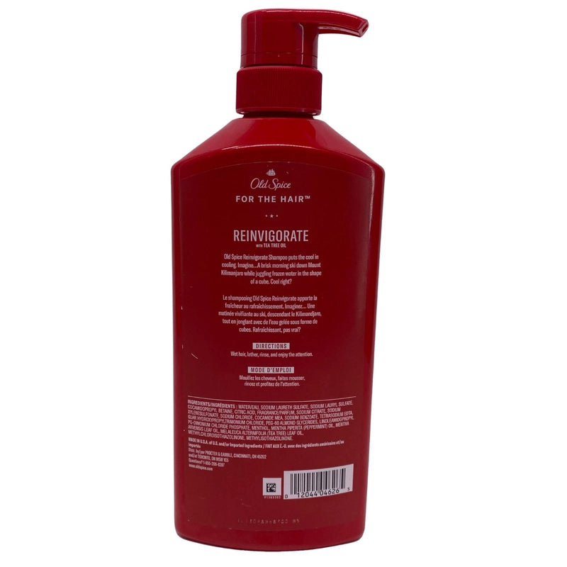Old Spice Reinvigorate Tea Tree Oil Shampoo 21.9 oz 3 Pack New