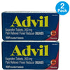 Advil Pain Reliever Fever Reducer Ibuprofen 200 mg 100 Coated Tablets 2 Pack New