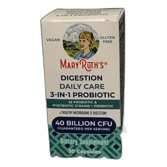 MaryRuth's Digestion Daily Care 3-in-1 Probiotic 40B CFU 30 Exp 03/27 New