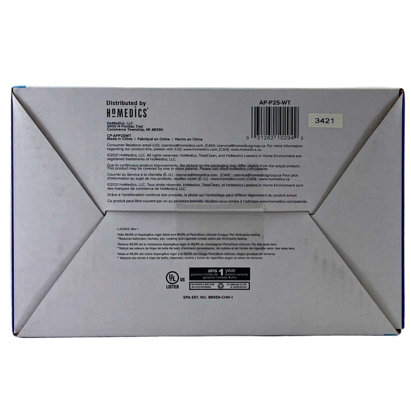HoMedics TotalClean Plug-In Air Sanitizer 2 Pack New
