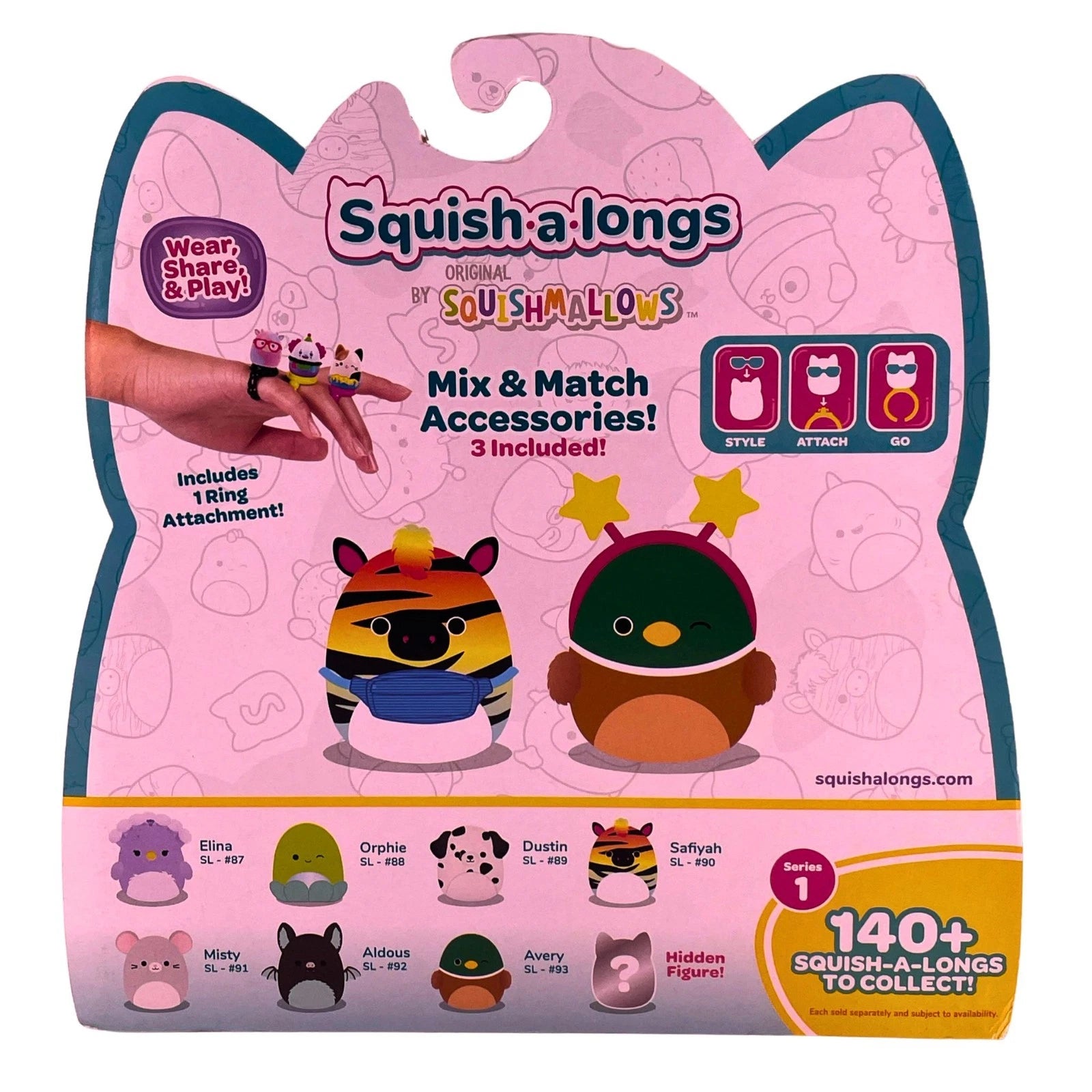 Squishmallows Squish-a-Longs Figures Accessories 3 Pack New