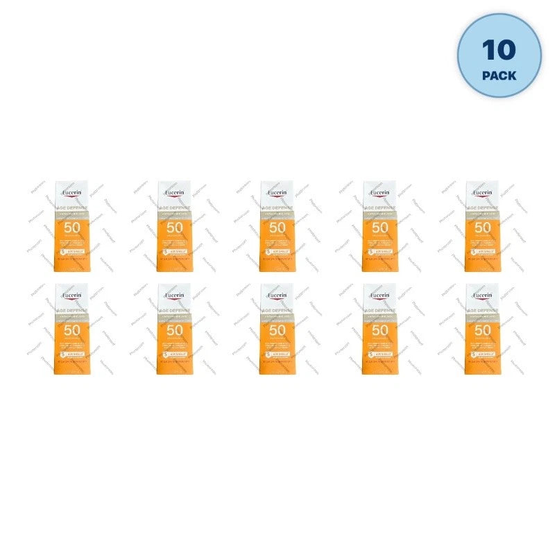 Eucerin Sun Age Defense SPF 50 Face Lotion 2.5oz Pack of 10 New