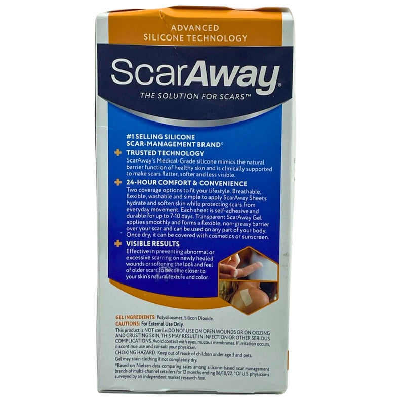 ScarAway Medical-Grade Silicone Scar Sheets & Scar Gel Complete Kit 2 Pack New
