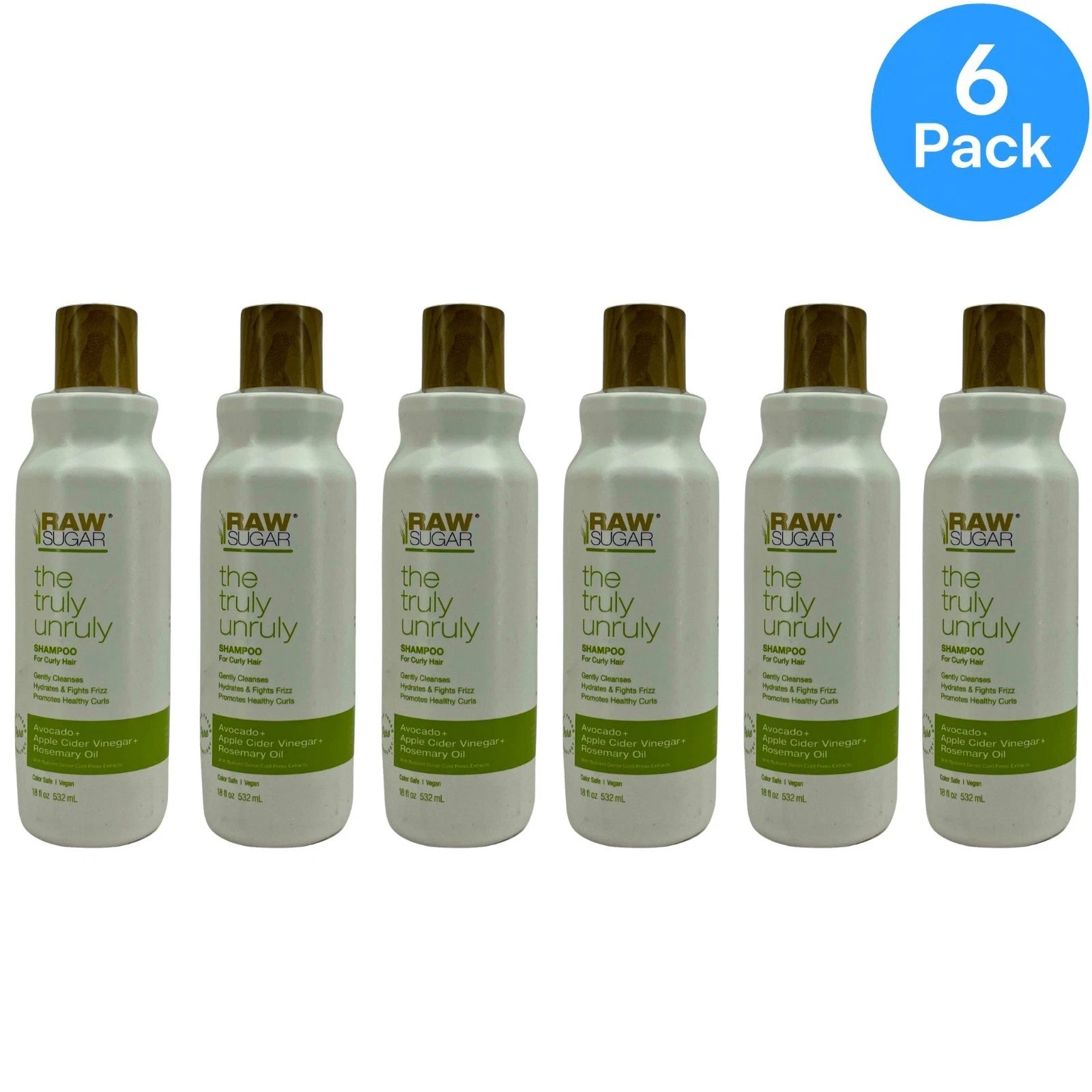 Raw Sugar Truly Unruly Shampoo 18 Oz 6 Pack New 1