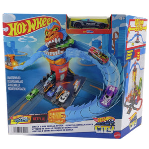 Hot Wheels City Wreck & Ride Gorilla Attack Playset Gary 1 Pack New